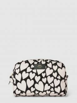 WOUF Kosmetiktasche Mit Allover-Muster Modell 'Black Love' - Schwarz
