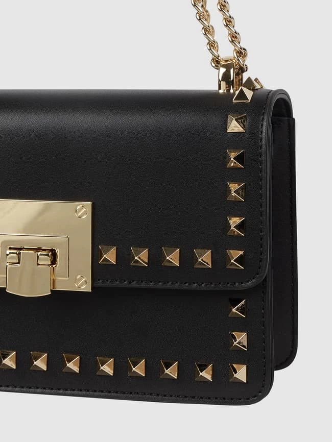 Seidenfelt Crossbody Bag Mit Nieten Modell 'Ydby' - Schwarz 2 Seidenfelt Crossbody Bag Mit Nieten Modell 'Ydby' - Schwarz – Bild 2