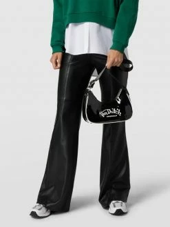 Gales-Shop 29 Von Dutch Umhängetasche Mit Label-Stitching Modell 'AMY' - Schwarz