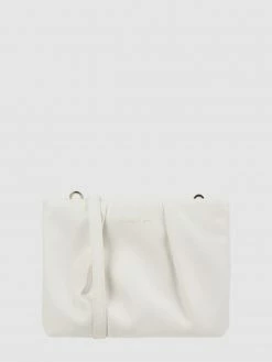 CK Calvin Klein Clutch In Leder-Optik - Ecru