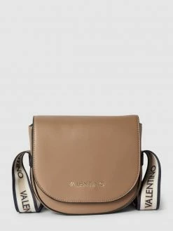 VALENTINO BAGS Saddle Bag Mit Label-Detail In Metallic Modell 'COUS' - Taupe