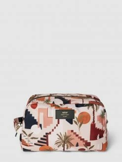 WOUF Kosmetiktasche Mit Allover-Muster Modell 'Eden' - Sand