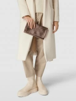 Abro Clutch Im Metallic-Look Modell 'Clutch Leder Mimosa' - Gold