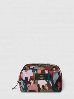 WOUF Kosmetiktasche Mit Allover-Muster Modell 'Gina' - Marineblau