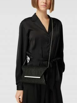 Jake*s Cocktail Kuvert-Clutch Mit Schulterriemen In Metallic - Schwarz