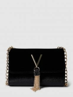 VALENTINO BAGS Clutch Aus Samt Mit Label-Detail Modell 'DIVINA' - Schwarz