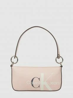 Calvin Klein Jeans Pochette In Leder-Optik - Rosé