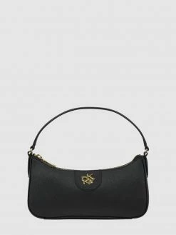 DKNY Pochette Aus Saffianoleder Modell 'Carol' - Schwarz