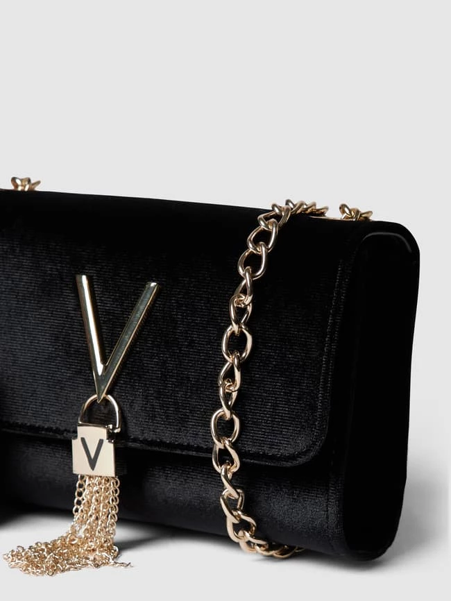 VALENTINO BAGS Clutch Aus Samt Mit Label-Detail Modell 'DIVINA' - Schwarz 2 VALENTINO BAGS Clutch Aus Samt Mit Label-Detail Modell 'DIVINA' - Schwarz – Bild 2