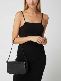 Mango Pochette In Kroko-Optik Modell 'Davos' - Schwarz