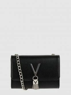 VALENTINO BAGS Crossbody Bag In Leder-Optik Modell 'Divina' - Schwarz