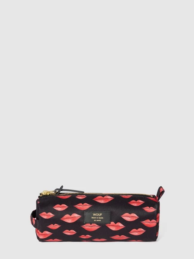 WOUF Stiftetui Mit Allover-Muster Modell 'Beso School Pencil Case' - Schwarz 1 WOUF Stiftetui Mit Allover-Muster Modell 'Beso School Pencil Case' - Schwarz
