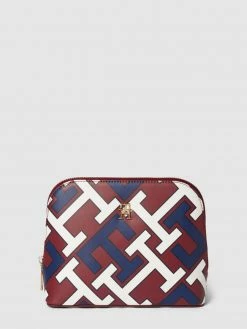 Tommy Hilfiger Kosmetiktasche Mit Allover-Logo-Muster - Bordeaux Rot