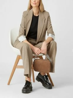 Les Visionnaires Crossbody Bag Aus Veloursleder Modell 'Emily' - Mittelbraun