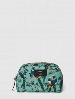WOUF Kosmetiktasche Mit Allover-Muster Modell 'Suzanne' - Petrol