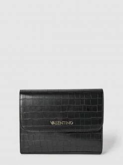 VALENTINO BAGS Crossbody Bag Mit Label-Applikation 'SATAI CB FLAP CROCO' - Schwarz