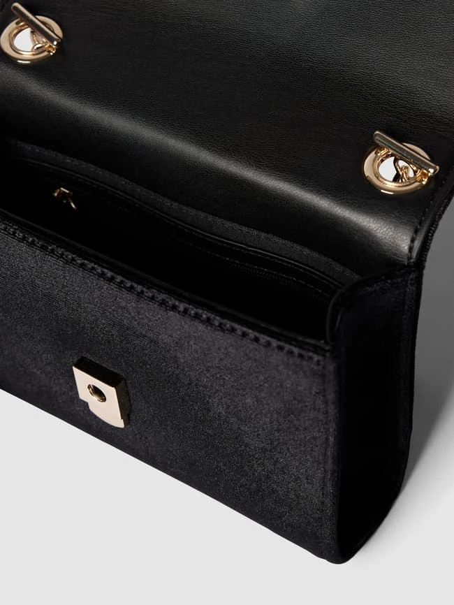 VALENTINO BAGS Clutch Aus Samt Mit Label-Detail Modell 'DIVINA' - Schwarz 3 VALENTINO BAGS Clutch Aus Samt Mit Label-Detail Modell 'DIVINA' - Schwarz – Bild 3