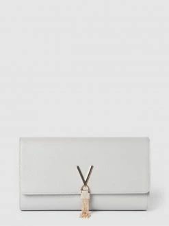 VALENTINO BAGS Clutch Mit Strukturmuster In Metallic Modell 'DIVINA' - Weiß