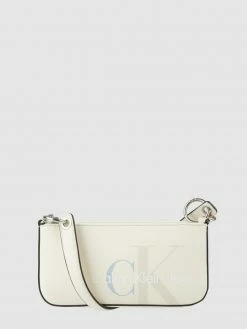 Calvin Klein Jeans Pochette In Leder-Optik - Offwhite