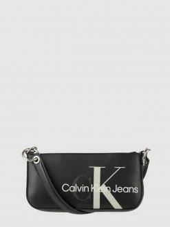 Calvin Klein Jeans Pochette In Leder-Optik - Schwarz