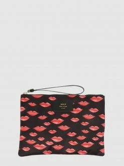 WOUF Kosmetiktasche Mit Allover-Muster Modell 'Beso' - Schwarz