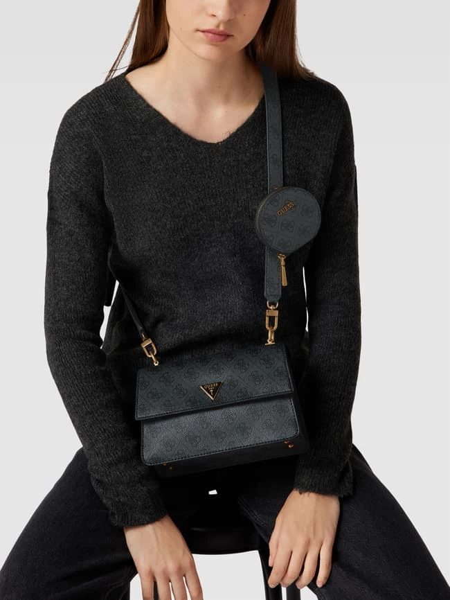 Guess Umhängetasche Mit Allover-Muster Modell 'ALEXIE' - Schwarz 1 Guess Umhängetasche Mit Allover-Muster Modell 'ALEXIE' - Schwarz