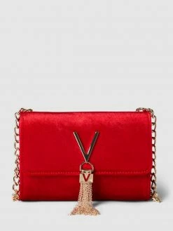 VALENTINO BAGS Clutch Aus Samt Mit Label-Detail Modell 'DIVINA' - Rot