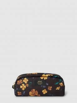 WOUF Kosmetiktasche Mit Label-Patch Aus Leder Modell 'Adele' - Schwarz