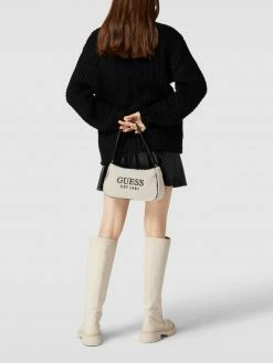 Guess Saddle Bag Mit Teddyfell Modell 'VIKKY' - Ecru