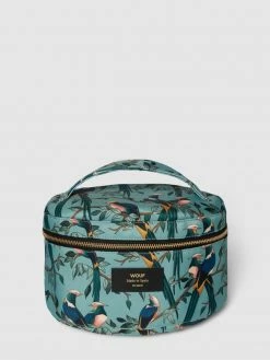 Gales-Shop 7 WOUF Kosmetiktasche Mit Allover-Muster Modell 'Suzanne' - Petrol