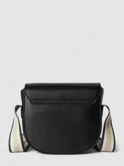 VALENTINO BAGS Saddle Bag Mit Label-Detail In Metallic Modell 'COUS' - Schwarz -Gales-Shop 8pb46l216ss30difad7j8h9i6d7ksj9k95a30die896lajpp99658kacad54scijal9kol1o9t3l8li9753j8d34ccq36ohj6hj6aphkc8s38e9h6csj8o9kcos6cdpl6oojge0