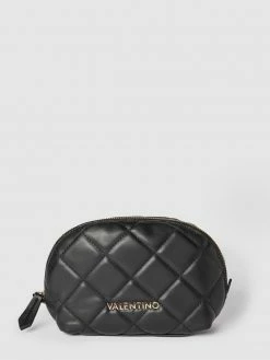 Gales-Shop 15 VALENTINO BAGS Kosmetiktasche Mit Label-Applikation Modell 'OCARINA' - Schwarz