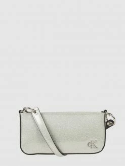 Calvin Klein Jeans Pochette Mit Glitter-Effekt - Silber