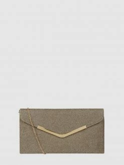 L.Credi Clutch Mit Abnehmbarem Kettenriemen - Gold