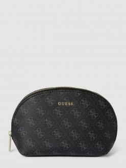 Guess Kosmetiktasche Mit Label-Detail Modell 'DOME' - Schwarz
