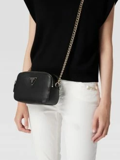 Guess Umhängetasche Mit Label-Applikation - Schwarz