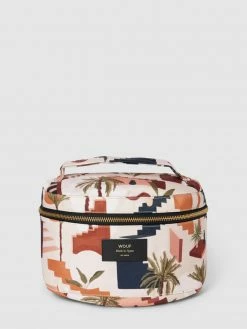 WOUF Kosmetiktasche Mit Allover-Muster Modell 'Eden' - Sand