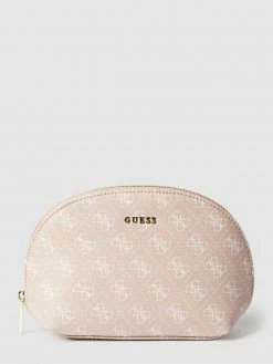 Guess Kosmetiktasche Mit Label-Detail Modell 'DOME' - Rosa