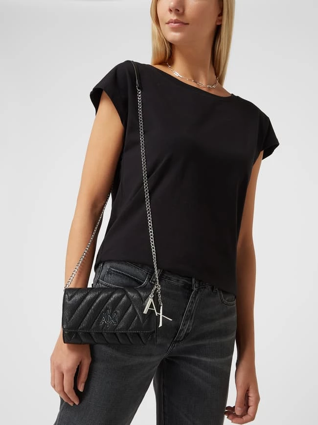 ARMANI EXCHANGE Crossbody Bag Mit Steppnähten - Schwarz 1 ARMANI EXCHANGE Crossbody Bag Mit Steppnähten - Schwarz