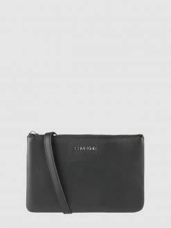 CK Calvin Klein Crossbody Bag In Leder-Optik - Schwarz