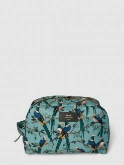 WOUF Kosmetiktasche Mit Allover-Muster Modell 'Suzanne' - Petrol