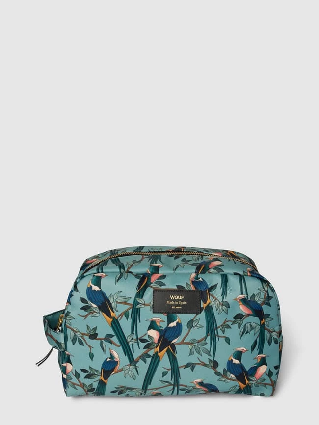 WOUF Kosmetiktasche Mit Allover-Muster Modell 'Suzanne' - Petrol 1 WOUF Kosmetiktasche Mit Allover-Muster Modell 'Suzanne' - Petrol