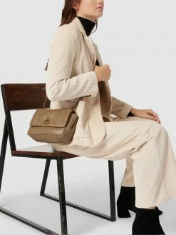 Lauren Ralph Lauren Umhängetasche Aus Leder Mit Steppnähten Modell 'SOPHEE' - Taupe