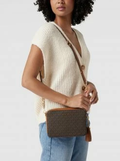 MICHAEL Michael Kors Umhängetasche Mit Label-Applikation Modell 'Jet Set' - Mittelbraun