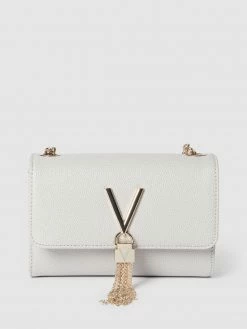 Gales-Shop 25 VALENTINO BAGS Umhängetasche Mit Label-Applikation Modell 'DIVINA' - Weiß