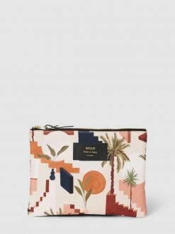 WOUF Kosmetiktasche Mit Allover-Muster Modell 'Eden' - Sand
