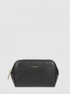 Furla Kosmetiktasche Aus Leder - Schwarz