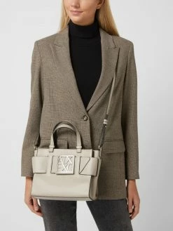 ARMANI EXCHANGE Crossbody Bag In Leder-Optik - Taupe