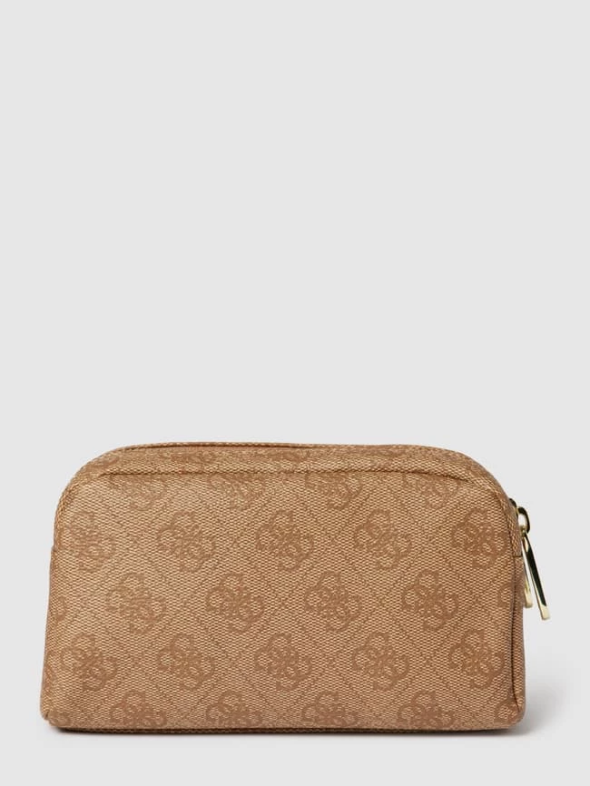 Guess Kosmetiktasche Mit Allover-Logo Modell 'DOUBLE ZIP' - Taupe 2 Guess Kosmetiktasche Mit Allover-Logo Modell 'DOUBLE ZIP' - Taupe – Bild 2