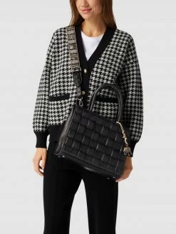 Anokhi Tote Bag In Flecht-Optik Modell 'BOOKTOTE' - Schwarz